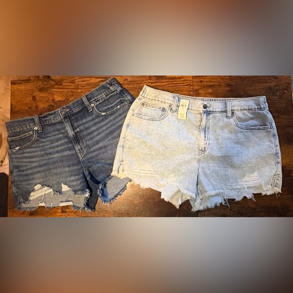 aerie Pants - AERIE SZ LG Denim Distressed Women Shorts